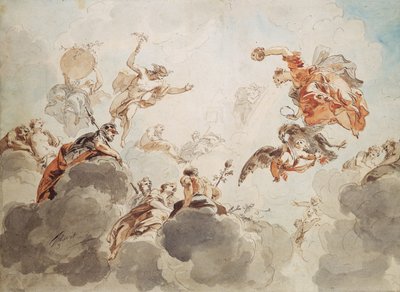 Entwurf für eine Decke im Hudde-Haus, Den Haag von Jacob de Wit