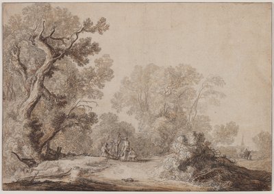Bauern am Waldrand von Jacob van Mosscher