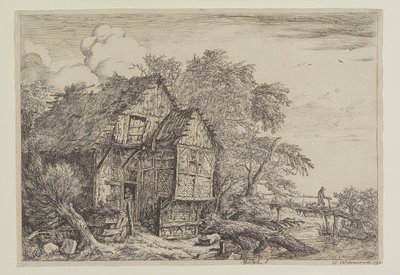 Das Landhaus und der Fußgängersteg von Jacob van Ruisdael