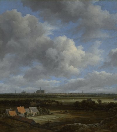 Blick auf Haarlem vom Nordwesten mit den Bleichfeldern im Vordergrund, ca. 1650-82 von Jacob van Ruisdael