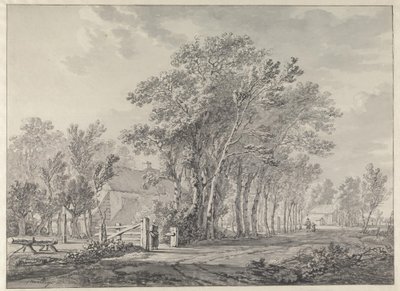 Eine Allee mit hohen Bäumen von Jacob van Strij