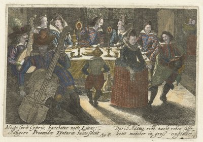 Speisende Studenten und Musiker (Pugillus facetiarum iconographicarum in studiosorum) von Jacob van der Heyden