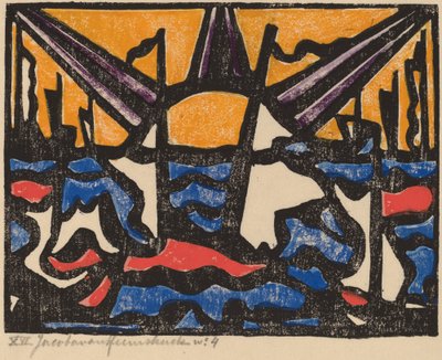 Landschaft mit Sonne, ca. 1915 von Jacoba van Heemskerck van Beest