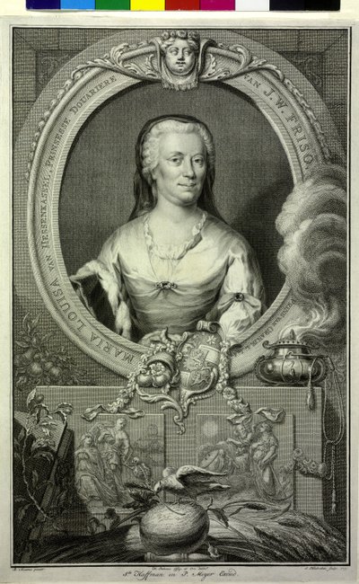 Landgräfin von Hessen-Kassel Maria Louisa von Jacobus (after) Houbraken