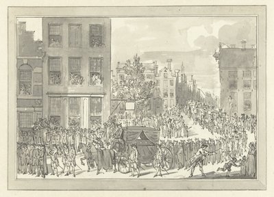 Leichenzug von Wolter Jan Gerrit Baron Bentinck in Amsterdam, 28. August 1781 von Jacobus Buys