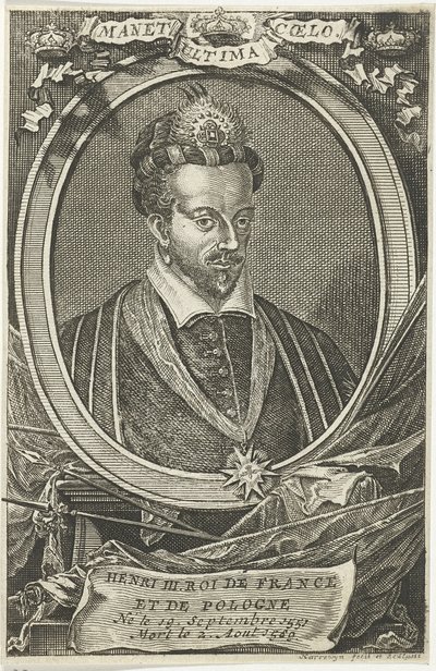 Porträt von Heinrich III. von Frankreich, König von Polen und Großherzog von Litauen von Jacobus Harrewijn