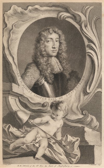 Anthony Ashley Cooper, Earl of Shaftesbury von Jacobus Houbraken