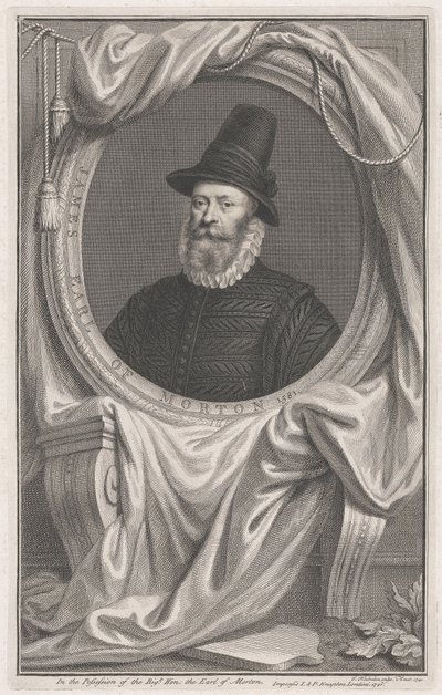 James Douglas, vierter Earl of Morton, 1581 von Jacobus Houbraken