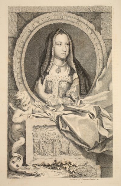 Porträt von Elizabeth, Königin von Heinrich VII, Illustration aus 