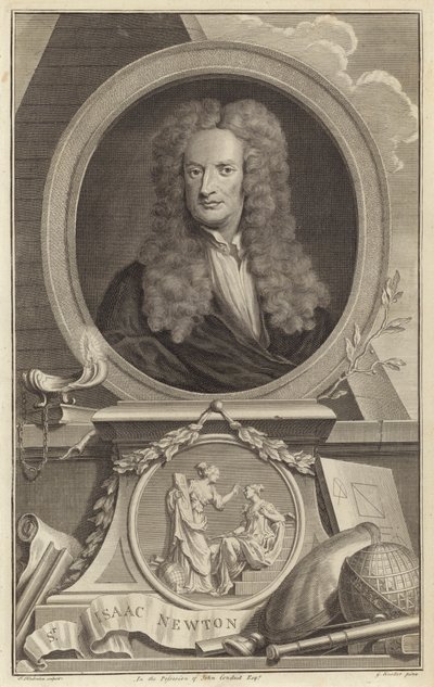 Sir Isaac Newton, englischer Physiker, Mathematiker und Astronom von Jacobus Houbraken