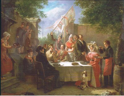 Das Hochzeitsfest, aus unbekannter Zeitschrift oder Buch von Jacob Joseph Eckhout