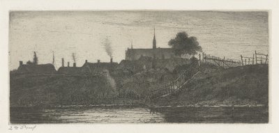 Ansicht einer Stadt von Jacobus Ludovicus Cornet
