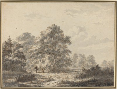 Jäger am Waldrand von Jacobus Theodorus Abels