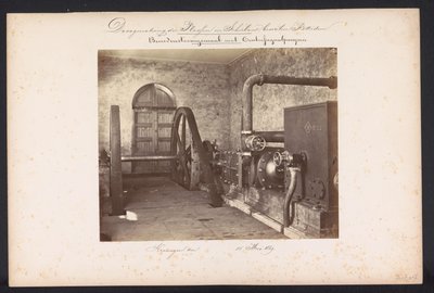 Unteres Pumpwerk mit Zentrifugalpumpen / Kralingen den 14. Mai 1869 von Jacobus van Gorkom jr.