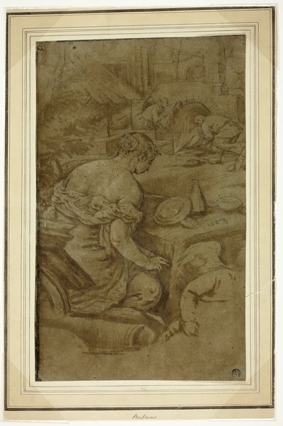 Allegorie des Feuers (Venus in der Schmiede des Vulkan) von Jacopo Bassano