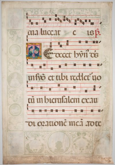 Blatt aus einem Graduale: Verzierte Initiale (verso) von Jacopo Filippo d