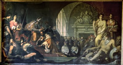 Cosimo I. de Medici empfängt Papst Pius V. von Jacopo Ligozzi