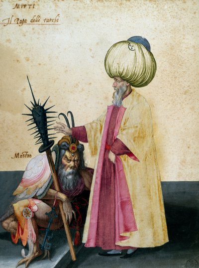 Mufti und Monster, Zeichnung von Jacopo Ligozzi von Jacopo Ligozzi