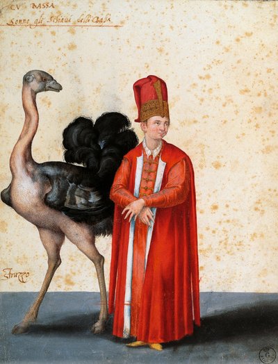 Sklave mit Strauß von Jacopo Ligozzi