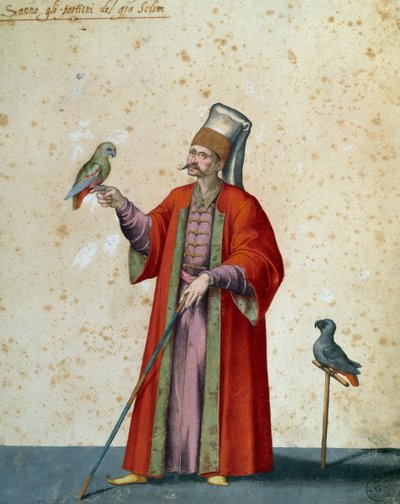 Usher zu Groß-Selim mit Papageien von Jacopo Ligozzi