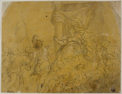 Studie für Venedig, gekrönt von Sieg, empfängt ihre Untertanen von Jacopo Palma il Giovane