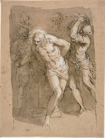 Studie für die Geißelung Christi von Jacopo Palma il Giovane