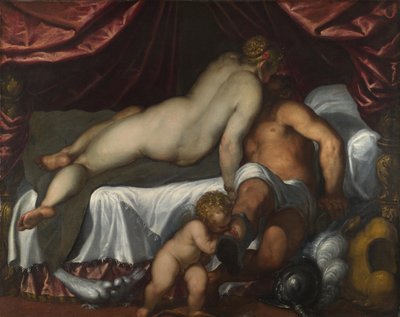 Mars und Venus, ca. 1590 von Jacopo Palma il Giovane the Younger