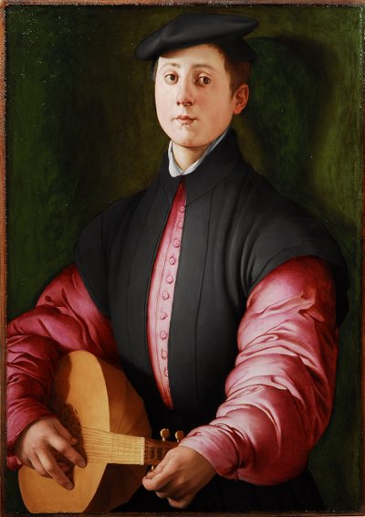 Porträt eines Lautenspielers, ca. 1528-1529 von Jacopo Pontormo