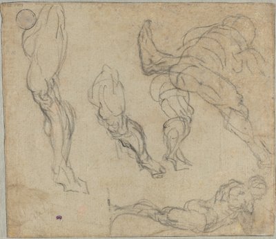 Figuren und Beine, 1575-80 von Jacopo Robusti Tintoretto