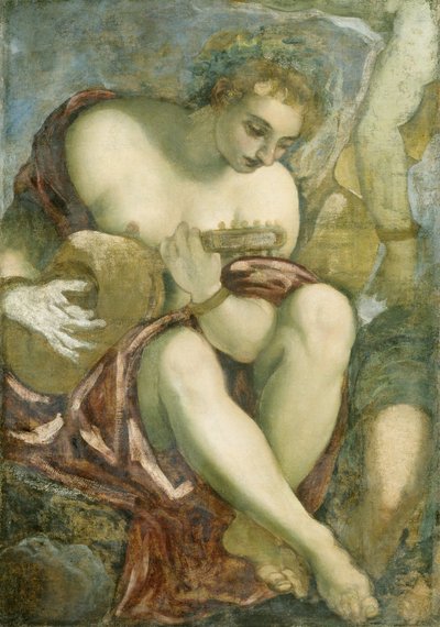 Muse mit Laute, ca. 1578 von Jacopo Robusti Tintoretto