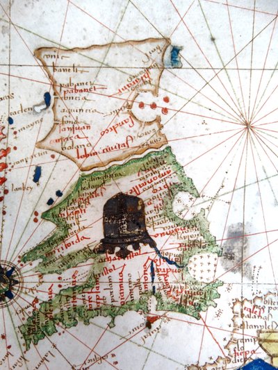 England, Wales und Schottland, von einer Renaissance-Karte von Europa, nach Jacopo Russo, 1528 von Jacopo Russo