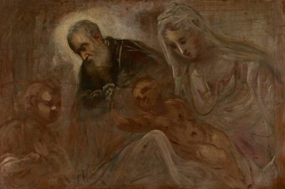 Die Heilige Familie mit dem jungen Johannes dem Täufer von Jacopo Tintoretto