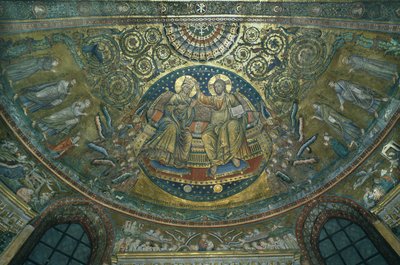 Krönung der Jungfrau, Apsis der Basilika S. Maria Maggiore, Rom, 1287-92 von Jacopo Torriti