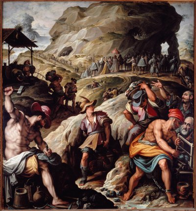 Erzabbau in einer Mine von Jacopo Zucchi