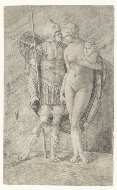 Mars in Rüstung und nackte Venus mit Cupido von Jacopo de
