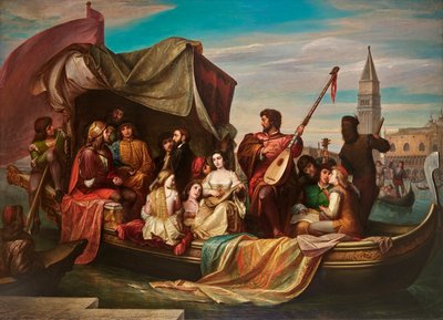 Giovanni Bellini und Albrecht Dürer werden von venezianischen Künstlern gefeiert von Jacopo de Andrea