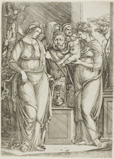 Opfer an Priapus, die große Platte von Jacopo de