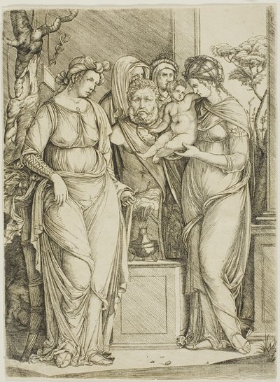Opfer an Priapus, die größere Platte von Jacopo de