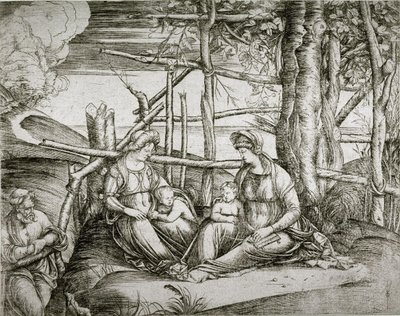 Die Heilige Familie mit der Heiligen Elisabeth von Jacopo de