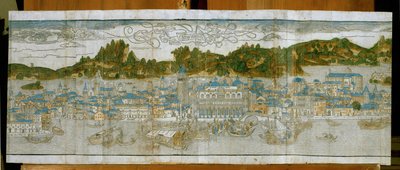 Venedig mit dem Markusplatz, dem Dogenpalast und dem alten Campanile von Jacopo de