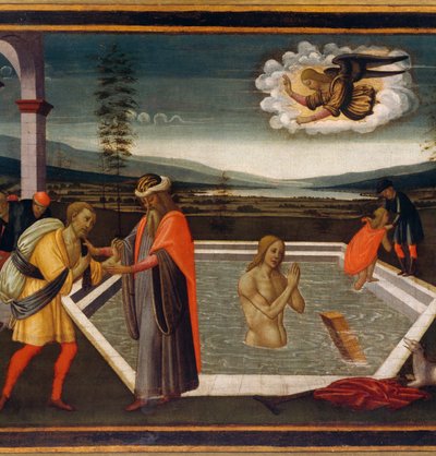 Probatic Pool (Detail) von Jacopo del Sellaio