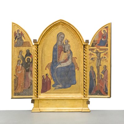 Madonna mit Kind; Verkündigung; Kreuzigung und Heilige von Jacopo di Cione