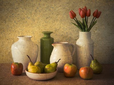 Rustikale Früchte und Blumen von Jacqueline Hammer