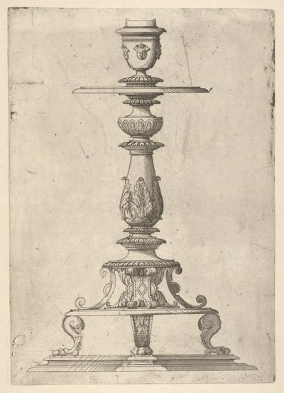 Entwurf für einen Kerzenhalter, 1548-49 von Jacques Androuet Du Cerceau