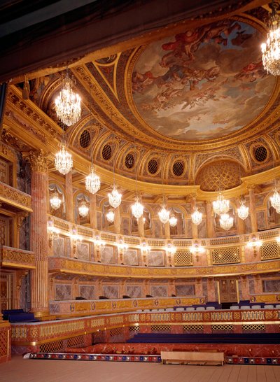 Ansicht des Inneren der Königlichen Oper von Versailles, realisiert von Ange-Jacques Gabriel (1698-1782) von Jacques Ange Gabriel