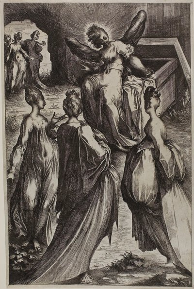 Die drei Marien am Grab mit dem Engel von Jacques Bellange
