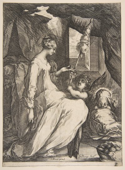 Jungfrau und Kind mit einem Engel (1612-16) von Jacques Bellange