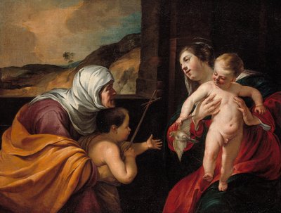 Jungfrau und Kind mit der heiligen Elisabeth und dem kleinen Johannes dem Täufer von Jacques Blanchard