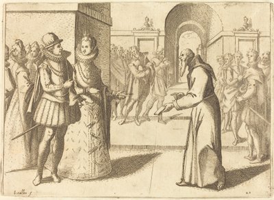 Ein Kapuziner bringt Dank des Königs von Bayern, 1612 von Jacques Callot