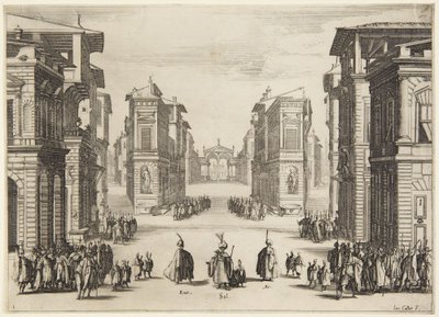 1. Akt, aus der Serie Soliman von Jacques Callot